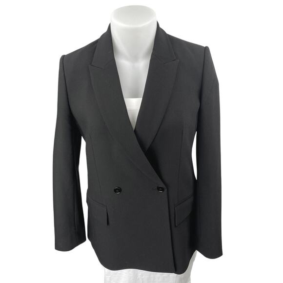 Club Monaco Women's Black Double Breasted Notch Collar Blazer Coat Jacket Sz 12 - Picture 1 of 5